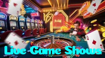 Live Game Shows casino presented on mobile device in Pakistan with slots and live games